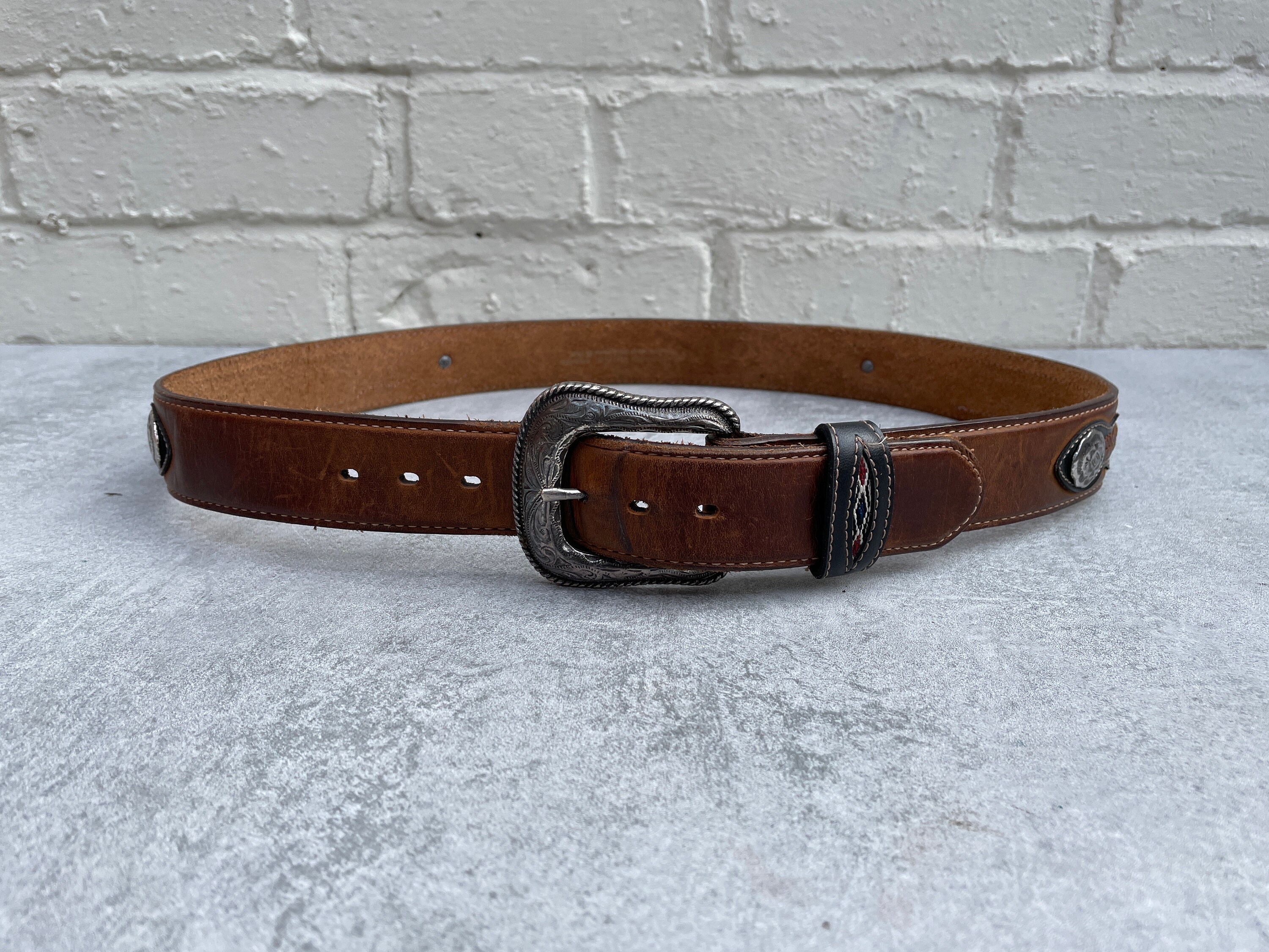 Tan Western Style Mens Jeans Belt by Wrangler Etsy