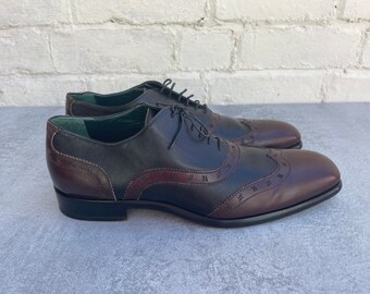 Billionaire Italian Couture Two Tone Leather Brogues UK Size