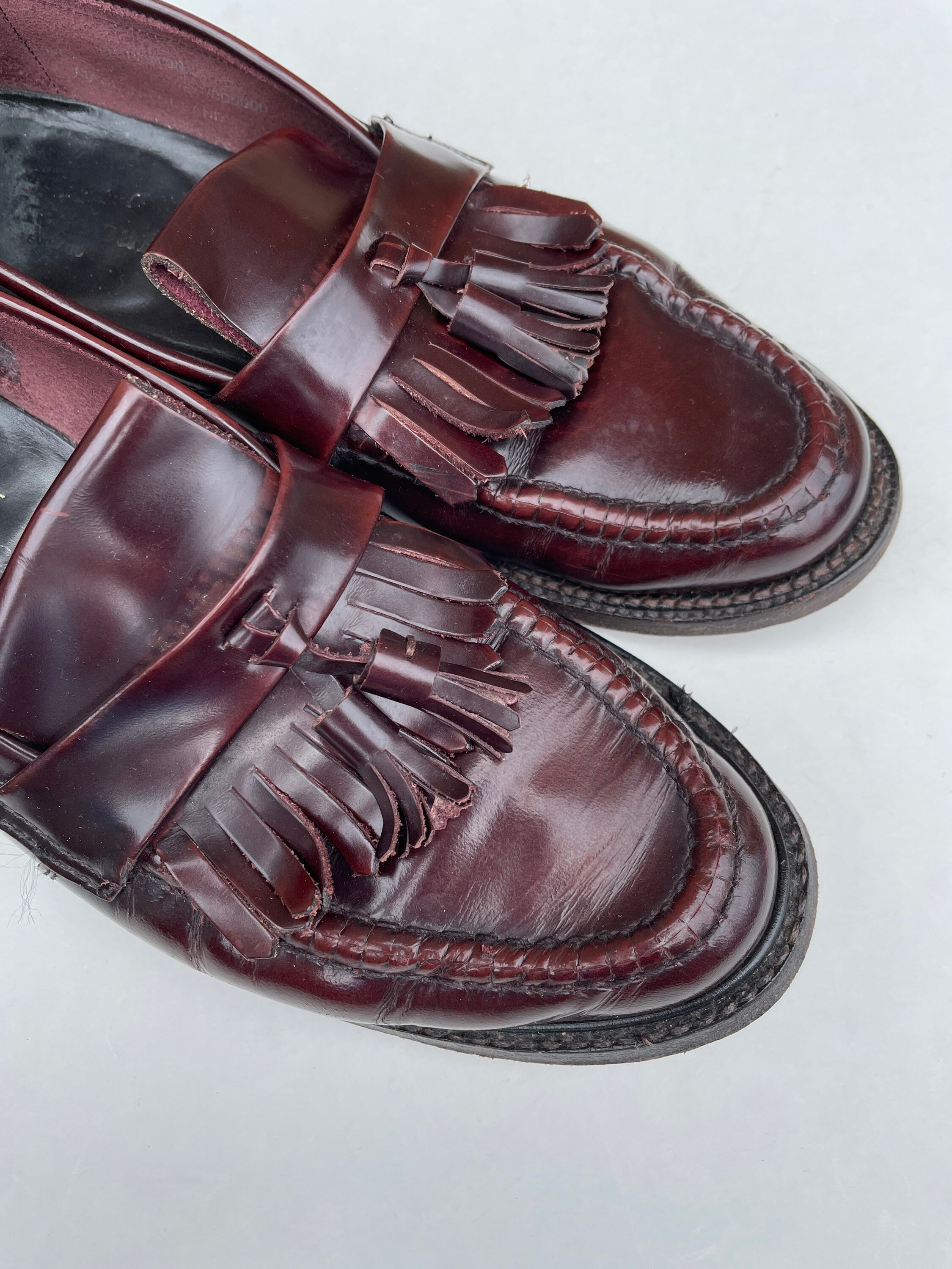 Vintage Loake Loafers in Oxblood Red Leather | Etsy