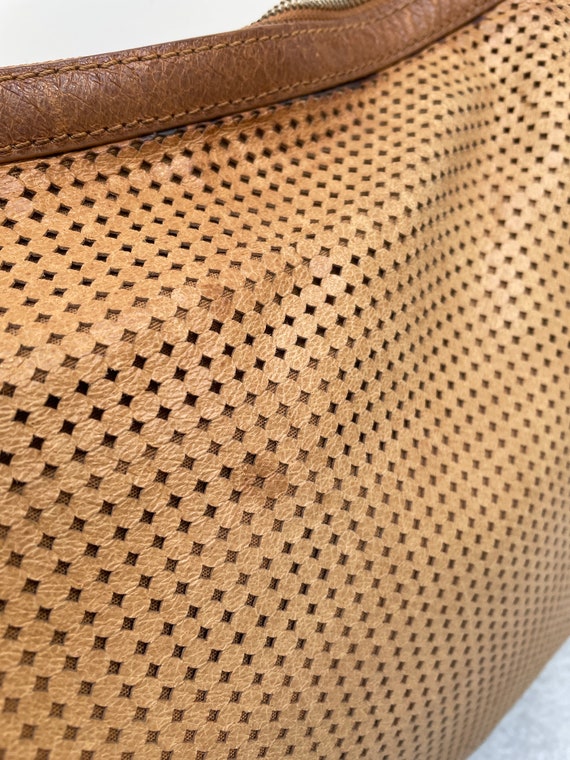 Gianfranco Ferre Perforated Leather Shoulder Bag - image 5