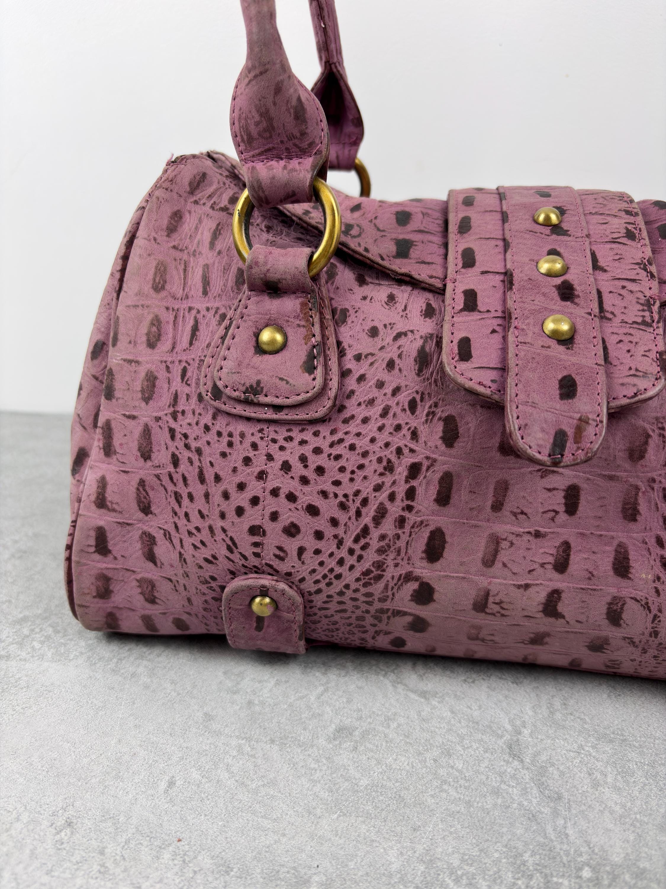 Y2K Faded Purple Croc Print Leather Shoulder Bag - Etsy Y2K Faded Purple Croc Print Leather Shoulder Bag - Etsy