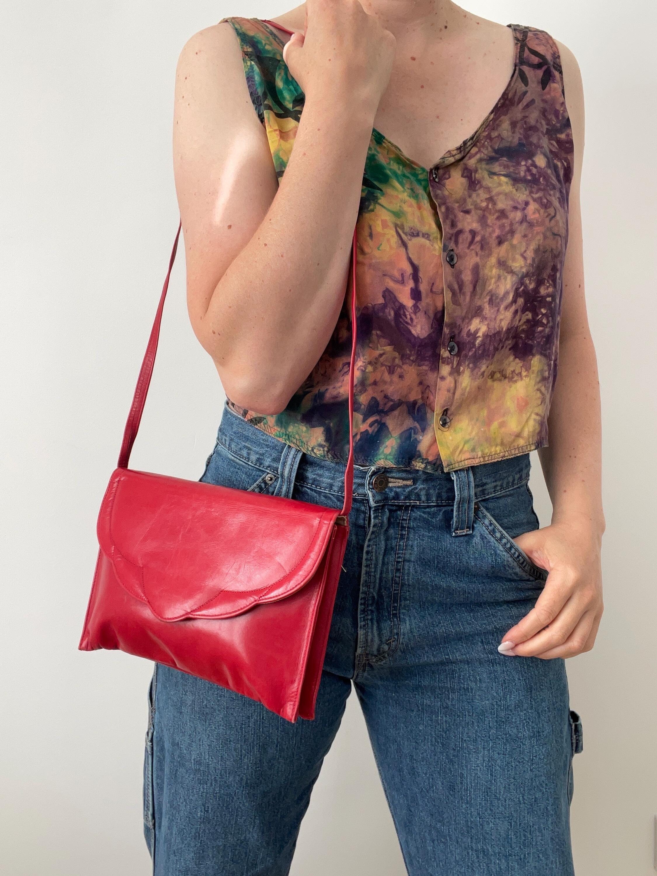Bright red purse sale