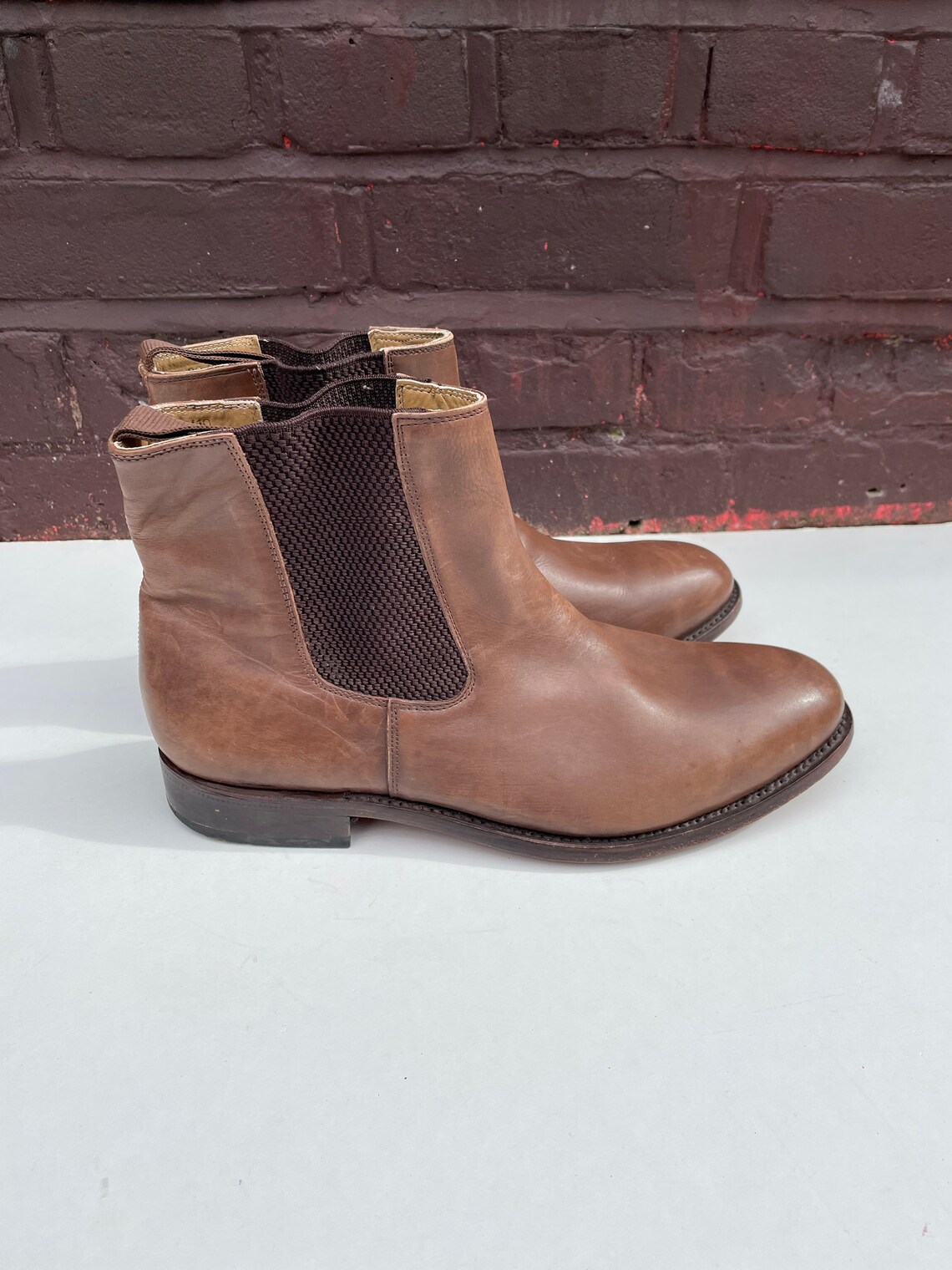 Samuel Windsor Brown Leather Chelsea Boots 9 1/2 | Etsy