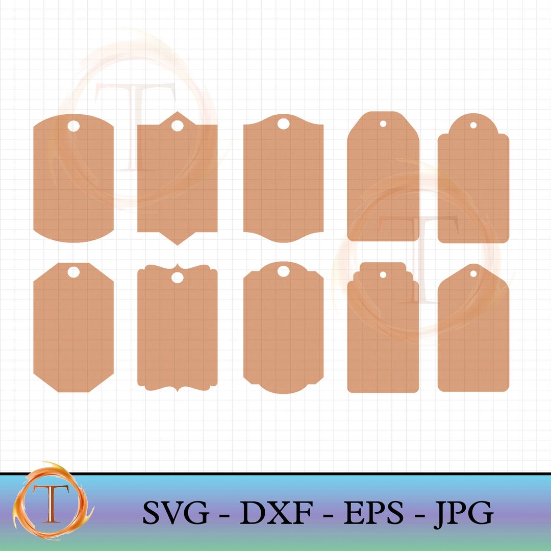 Gift Tags SVG Label Tag Cut File Templates Price Tags Svg, Jpg, Eps
