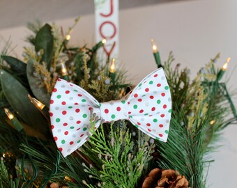 Polka Dot Dog Bow Tie/Holiday/Christmas Bow