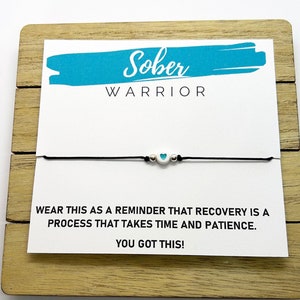 Sober Warrior Bracelet | Addiction Recovery AA Gift | Sobriety Bracelet | Sobriety Anniversary Celebration, Alcohol Free Empowerment Gift