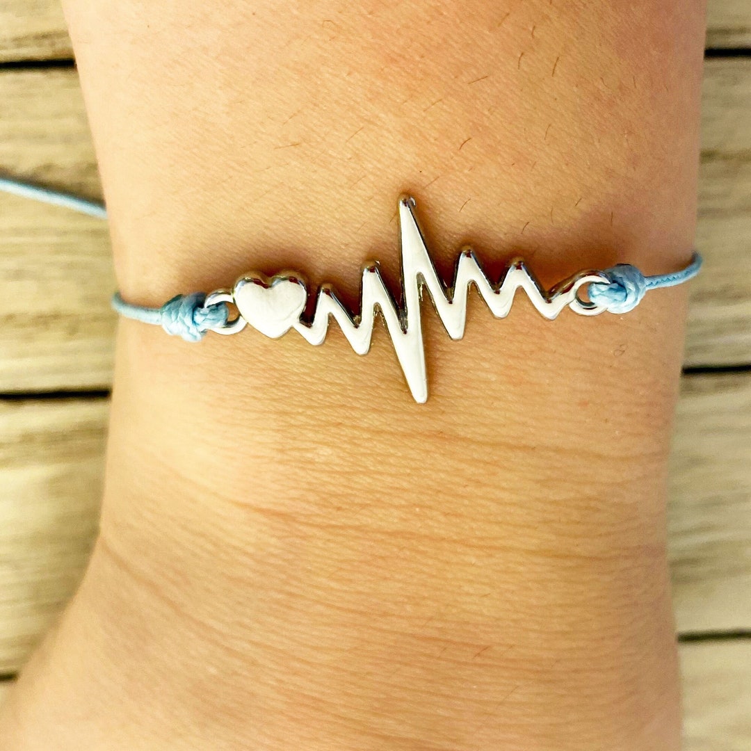 Pots Syndrome Heartbeat Bracelet Pots Awareness ECG Heart Rhythm Spoonie Jewelry Postural