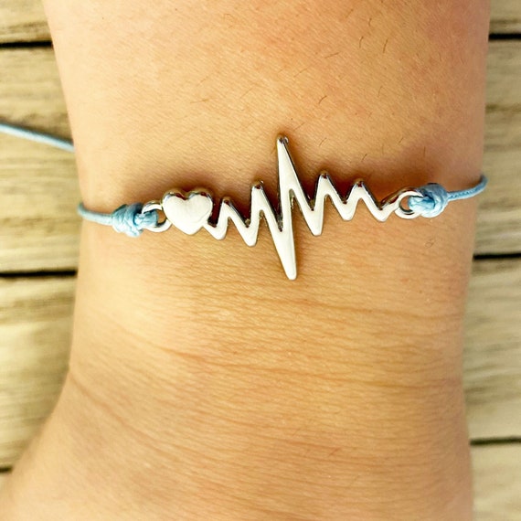 Pots Syndrome Heartbeat Bracelet Pots Awareness ECG Heart Etsy