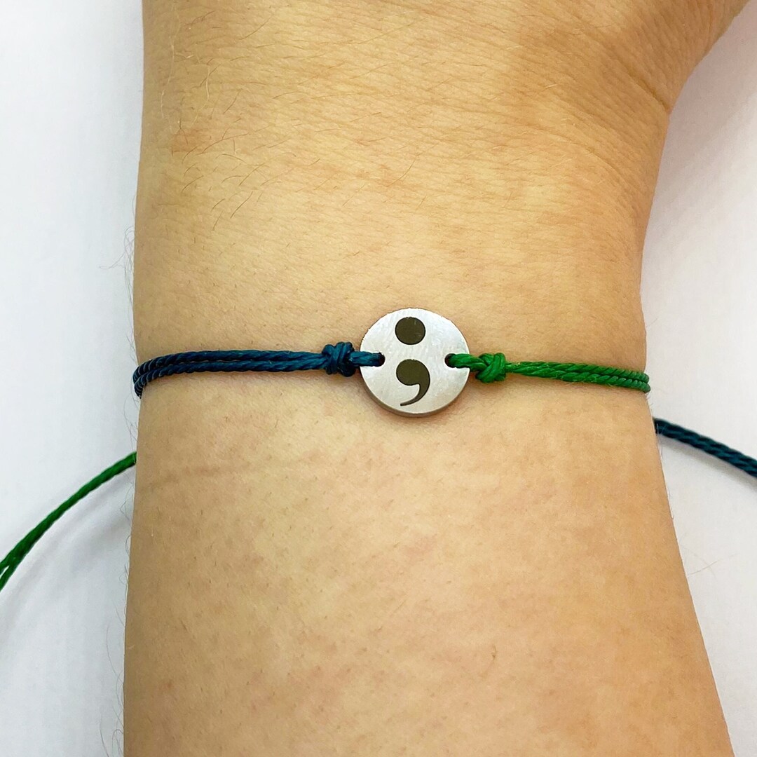 Bipolar Disorder and Anxiety Semicolon Bracelet Anxiety and Etsy