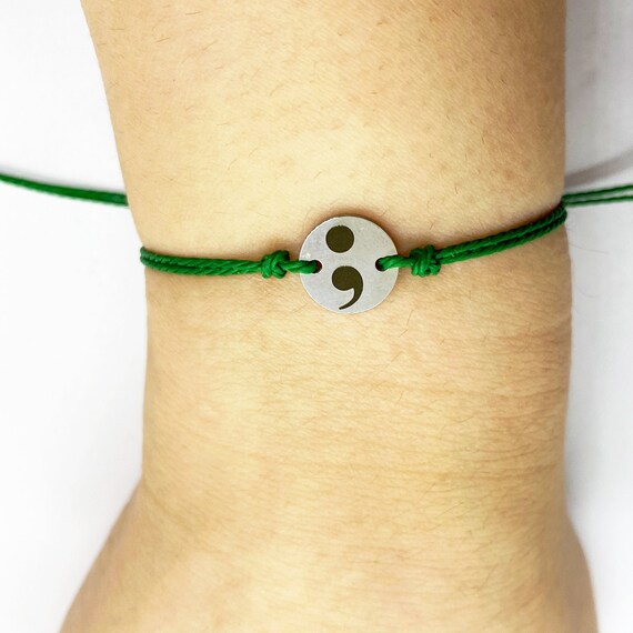 Bipolar Disorder Semicolon Bracelet Bipolar Awareness Etsy