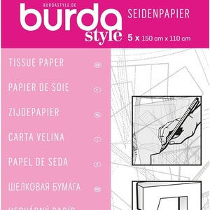 Burda 2Gtis / Carta velina da sarta / 110 x 150 cm, Tessuto, Rosa, Taglia unica