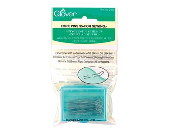 Clover Steel Fork Pins 35/Pkg for Sewing