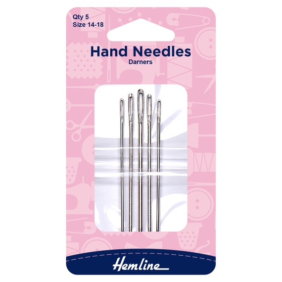 Hemline Hand Sewing Needles: Darner: Size 3-9 Hemline Hand Sewing Needles: Darner: Size 3-9