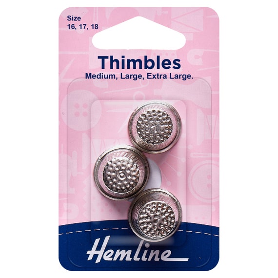 Hemline Metal Thimble: Size 18 - Large Hemline Metal Thimble: Size 18 - Large