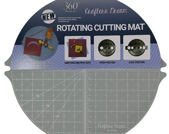 Crafters Dream 360º Gray Self Healing Rotating Cutting Mat Round 14"