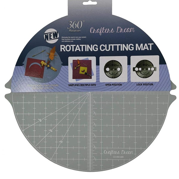 Crafters Dream 360º Gray Self Healing Rotating Cutting Mat Round 14"