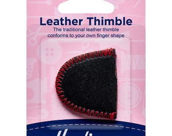 Hemline Small or Large Traditional Leather Thimble