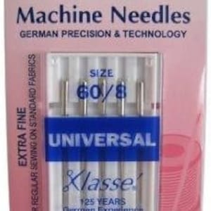 Hemline Universal Extra Fine, Fine, Medium, Heavy Machine Needles 60/8, 70/10, 75/11, 80/12, 90/14