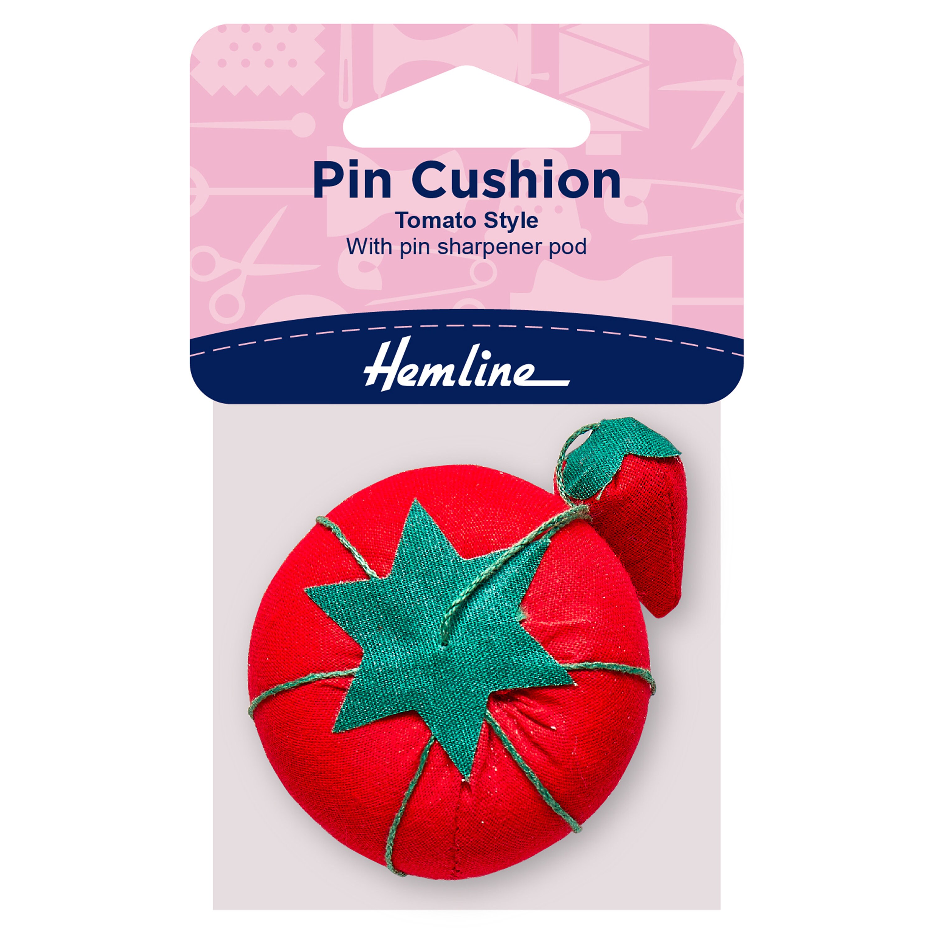 Hemline Pin Cushion with Attached Sharpener Hemline Pin Cushion with Attached Sharpener