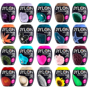 22 Colours Dylon Fabric and Clothes Dye Dylon Machine / Hand Dye Soft  Furnishing