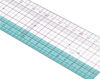 Righello grafico metrico per cucito/quilting Clover, flessibile, 30 cm o 50 cm