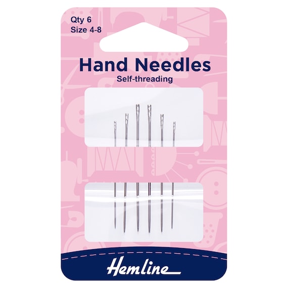 Hemline Hand Sewing Self Threading Needles: Size 4-8 Hemline Hand Sewing Self Threading Needles: Size 4-8