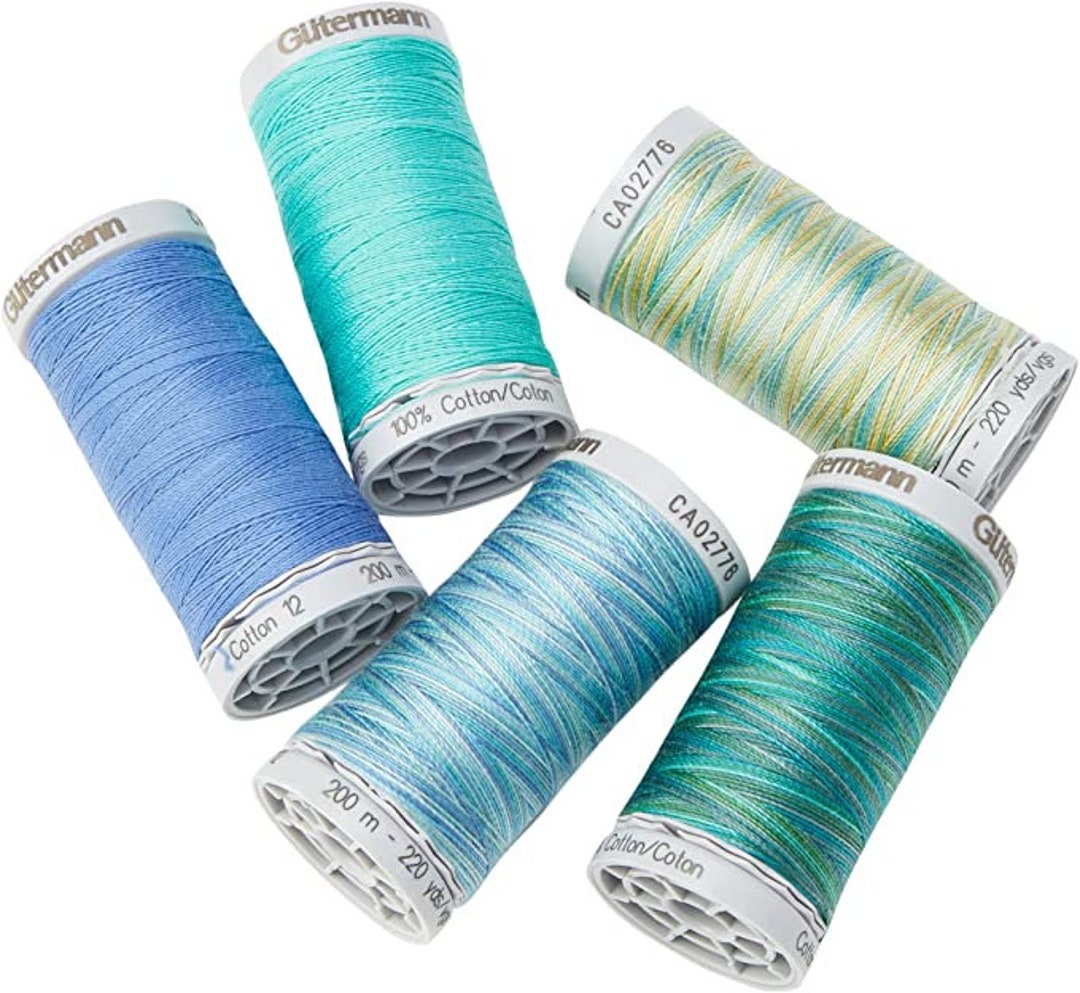 Gutermann Thread Set Machine Embroidery Cotton 12 3 Colour Ranges