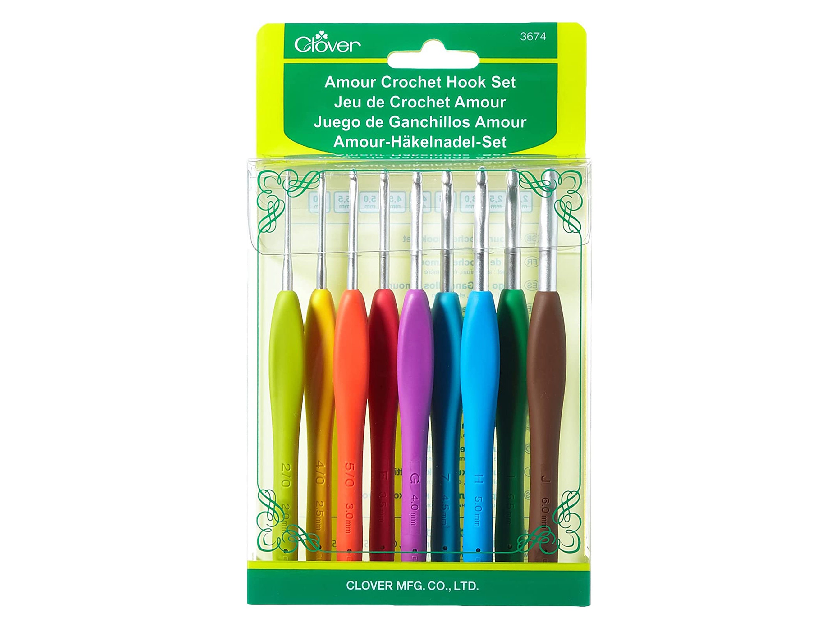 Clover Amour Steel Crochet Hooks. Comfort Grip Handle. for Lace and Crochet  Thread Projects. Pick From 12 to 0 .6mm 1.75mm 1220 1226 -  Canada