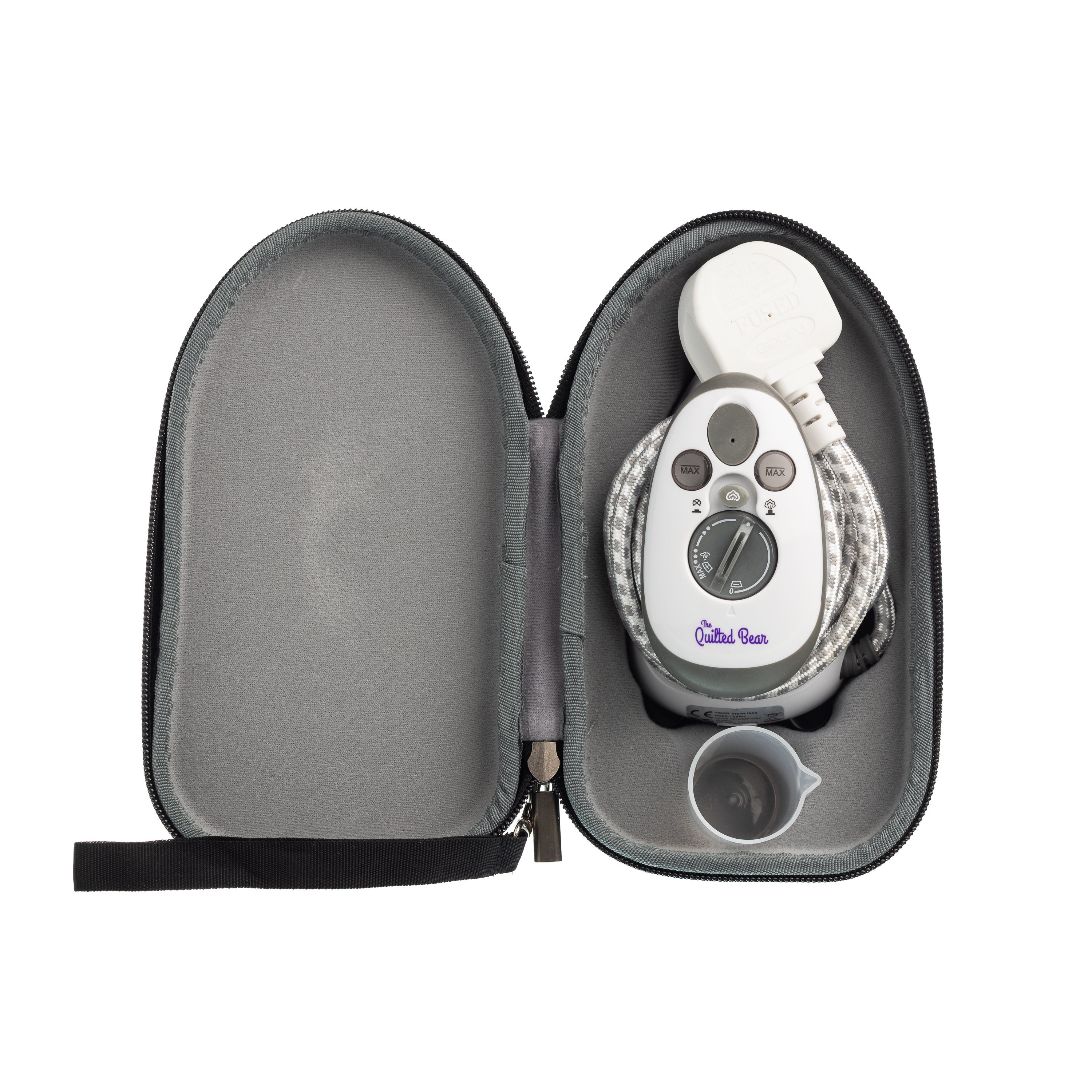 Mini Ferro Da Stiro Da Viaggio The Quilted Bear - Piastra Ceramica, Vapore, Custodia Nera - Foto 2