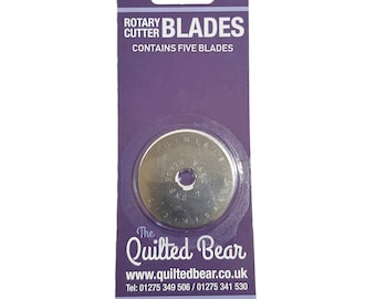 Cuchillas giratorias The Quilted Bear, paquete múltiple de 45 mm, corte preciso y larga duración, fácil de reemplazar, cuchillas universales de repuesto para cortadores giratorios