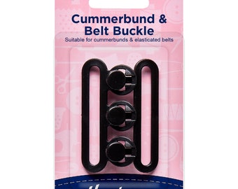 Hemline Plastic Black Cummerbund Clip