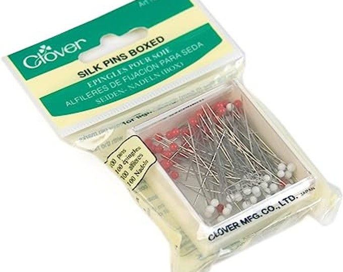 Clover Silk Pins 100 Pack Designed For Lightweight Fabrics Etsy