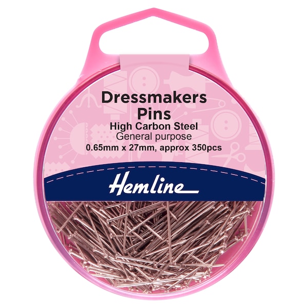 Hemline Nickel Dressmaker's Pins 27mm or 30mm