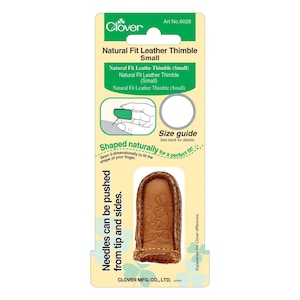 Clover Small, Medium or Large Natural Fit Leather Thimble