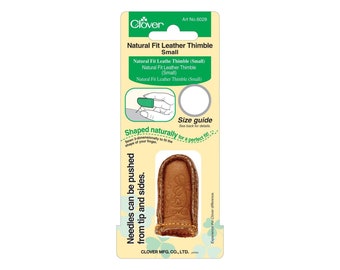 Clover Klein, Mittel oder Groß Natural Fit Leder Fingerhut