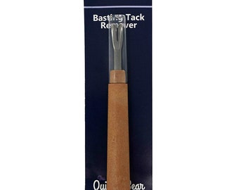 The Quilted Bear Tack Remover- Premium Basting Stitch and Tack Remover/Unpicker with Tapered Wooden Handle for Sewing Tack or Stitch Removal