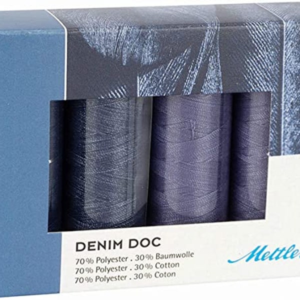 Mettler Doc No.75 Kit Thread Pack, Denim Blue