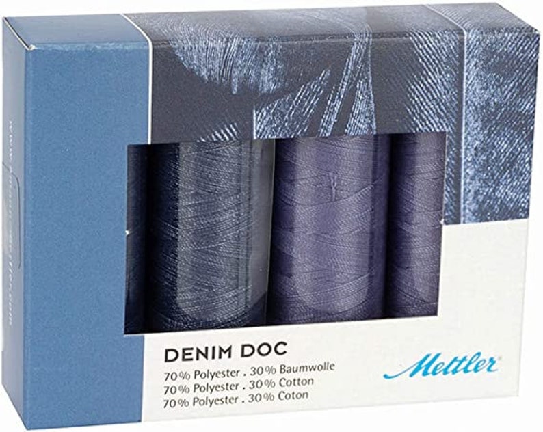 Mettler Doc No.75 Kit Thread Pack, Denim Blue - Etsy