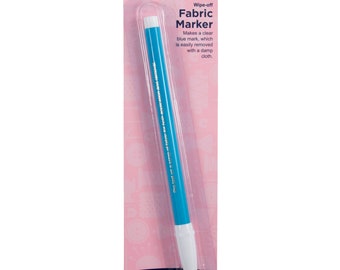 Hemline Blue Wipe Off / Wash Out Fabric Marker Pen