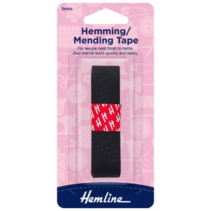 Hemline Hemming Tape: 3m x 20mm - various colours Hemline Hemming Tape: 3m x 20mm - various colours