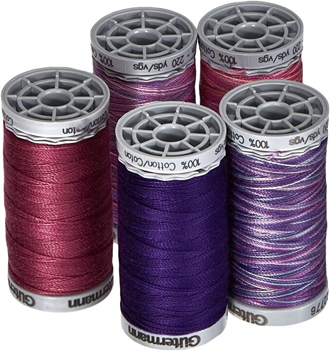 Gutermann Thread Set Machine Embroidery Cotton 12 3 Colour Etsy