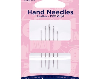 Hemline Leather/PVC/Vinyl Hand Sewing Needles 3-7