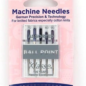 Hemline Assorted Ball Point Machine Needles: Fine 70/10, Medium 80/12, Heavy 90/14