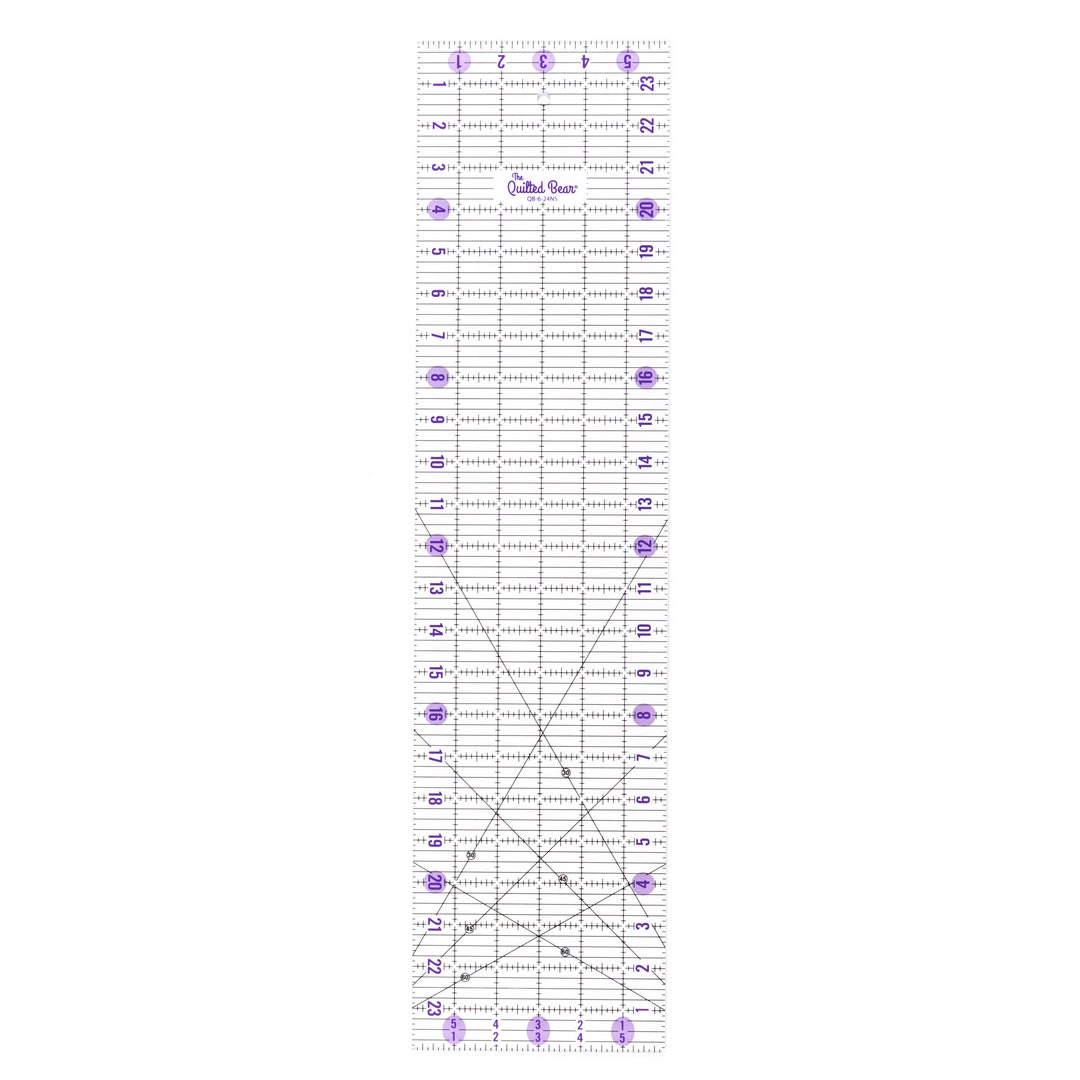 Sew Easy Quilters Craft Patchwork Template Quilting Ruler Rule 24 X 6.5in  NL4188 