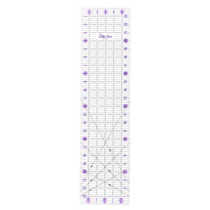 Sewing Ruler, Seam Allowance Guide, 6 X 1, 8ths Graph Ruler, Clear