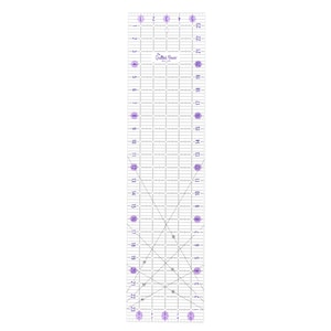 Sewing Ruler, Seam Allowance Guide, 6 X 1, 8ths Graph Ruler, Clear