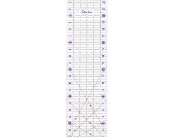 Creative Grids 1 Inch X 12 Inch or 1 Inch X 6 Inch Clear Non-slip Rulers 