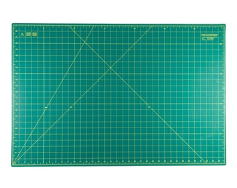 The Quilted Bear Large Cutting Mats - Five Layer Heavy Duty Self Healing Cutting Mat 24" x 36" (A1) with 60 & 45 Degree Angle Markings