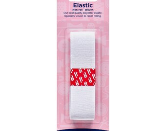 Hemline Elastico Tessuto Anti-Rotolo, 12 Mm X 2 Metri, Colore Bianco, In Poliestere Resistente, Ideale Per Cinture, Polsini E Progetti Di Cucito - 5