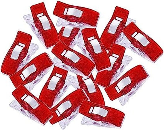 Naaiklemmen, 50 stuks, stofklemmen om te naaien, naaiklemmen, stofklemmen, multifunctionele kleur, naaigaren van kunststof, voor naaien, quilting clips, haken (2,7 x 1 x 1,5 cm